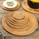 Suporte Copo Rattan Taipei de 6 peças + suporte - Cazehn