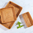 Bandeja Artesanal em Rattan Camboja - Cazehn